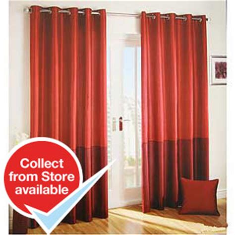 Get 5% in rewards with club o! Buy Claret and Bordeaux Faux Silk Curtains 228 x 228 cm at ...