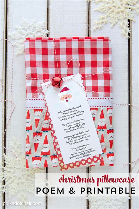 To download the poem, click {here}. Free Printable Christmas Pillowcase Poem - The Polka Dot Chair