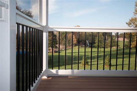 Some of the varieties available on the site include stair railings, porch railings and deck railings. Conrad Vinyl Railing "B1" Baluster (3/4" Aluminum Round ...