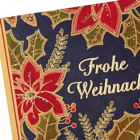 Festive Holiday Wishes German Language Christmas Card Greeting Cards