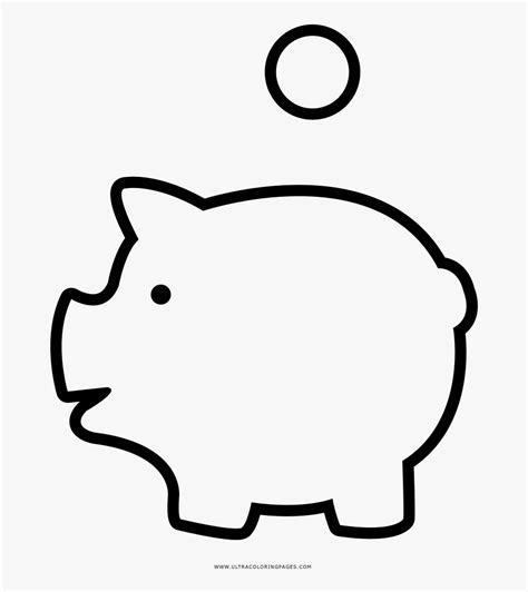 Piggy Bank Coloring Page Sketch Coloring Page