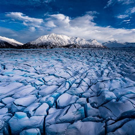 Glacier Ice Field In Knik Glacier Alaska Oc 1362x1362 Ig