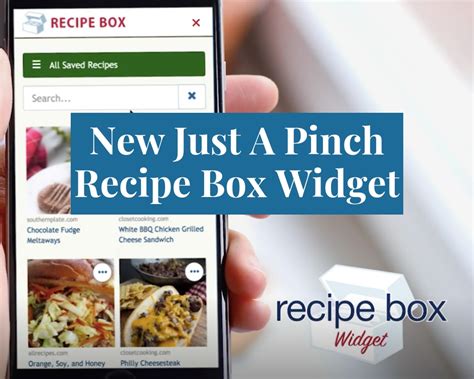 New Just A Pinch Recipe Box Widget Just A Pinch