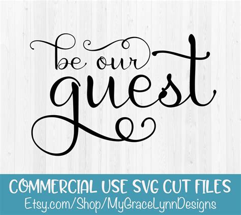 Be Our Guest Wedding Svg Svg Cut File Etsy