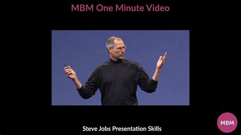 Steve Jobs Presentation Skills Presentation Skills Tips Mbm One