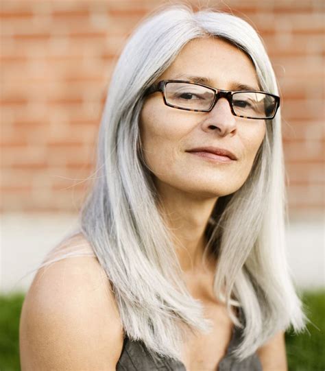 Shaved off and a blunt cut. Gorgeous Gray Hairstyles for Women of All Ages