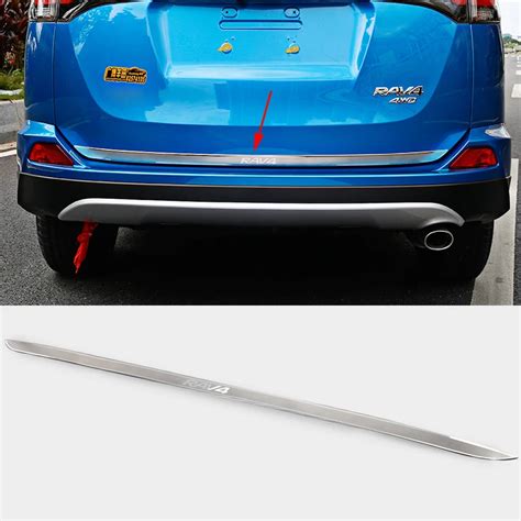 For Toyota Rav4 2016 2017 Car Styling Stainless Steel Rear Bumper