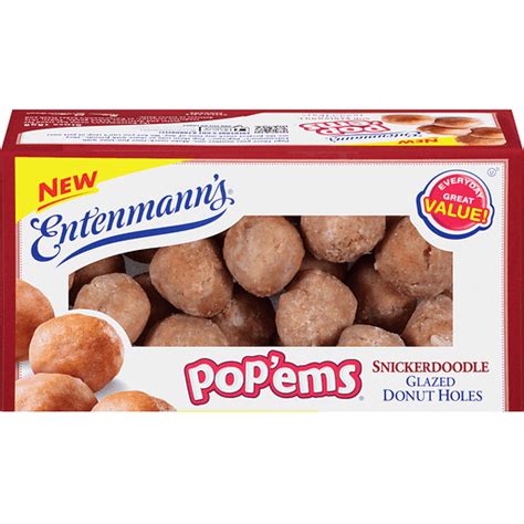Entenmanns Popems Snickerdoodle Glazed Donut Holes 15 Oz Box