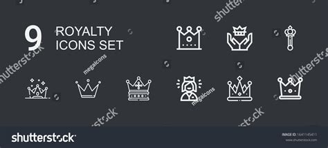 Editable 9 Royalty Icons For Web And Mobile Set Royalty Free Stock