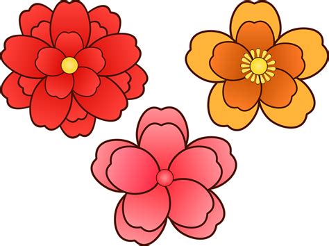 Download Flowers Red Flowers Clip Art Royalty Free Vector Graphic