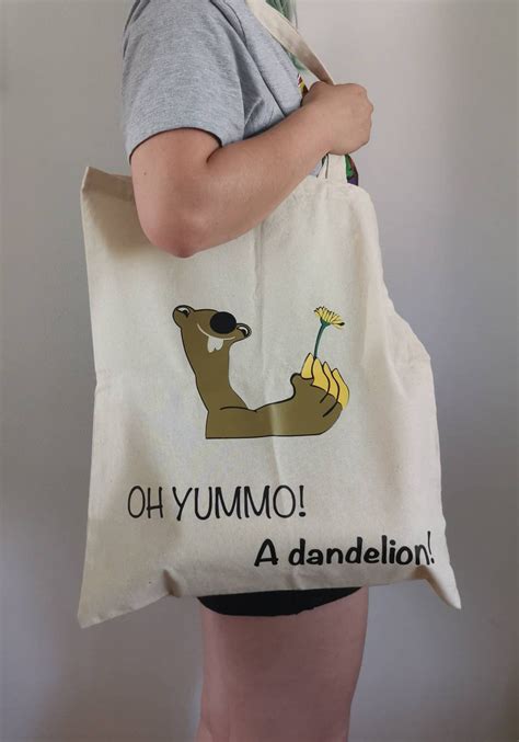 Sid The Sloth Ice Age Oh Yummo A Dandelion Canvas Reusable Etsy Uk