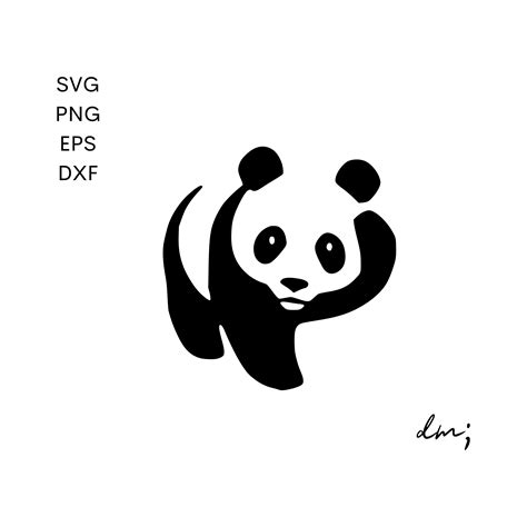 Panda Svg Svg Svg Files Panda Png Panda Eps Panda Dxf Etsy Canada
