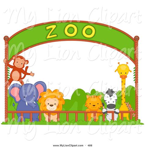 Zoo Clipart Safari Birthday Party Scrapbook Titles Kindergarten