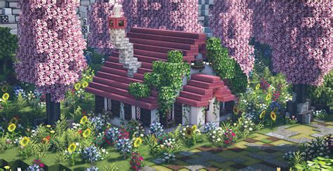 Little Fairy Cottage In My Fairycore World 🌸 Minecraft Bee Sounds