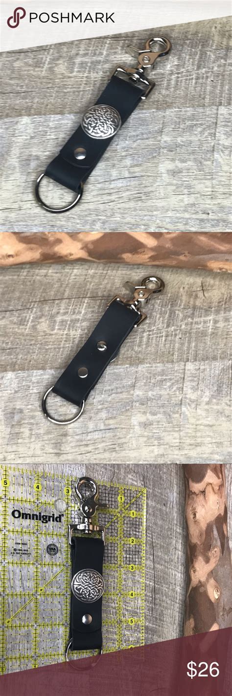 Trigger Snap Black Leather Keychain Trigger Snap Black Leather Key