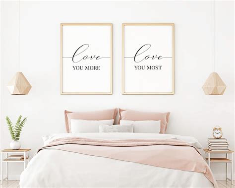 Love You More | Love You Most | Wedding Gift | Set Of 2 Prints ...
