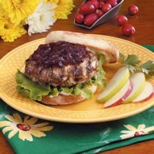 Cranberry Turkey Burgers Recipe Taste Of Home