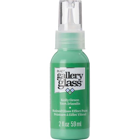 Shop Plaid Gallery Glass ® Stained Glass Effect Paint Kelly Green 2