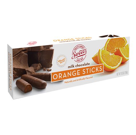 Milk Chocolate Orange Jelly Sticks 105 Oz Box