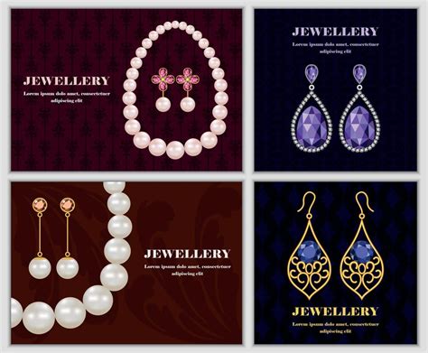 Jewellery Banner Concept Set Realistic Style 8787304 Vector Art At