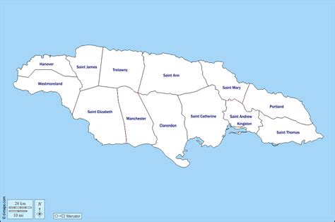 printable map of jamaica with parishes printable word searches