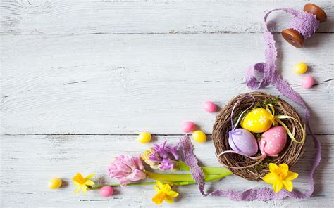 Scarica Sfondi Pasqua Uova Dipinte Vacanza Attributi Primavera