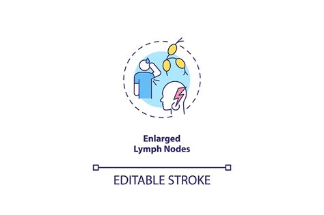 Enlarged Lymph Nodes Concept Icon Outline Icons Creative Market
