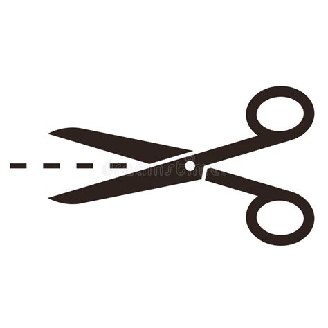 Scissors With Cut Lines Stock Vector Illustration Of Handle 35520291