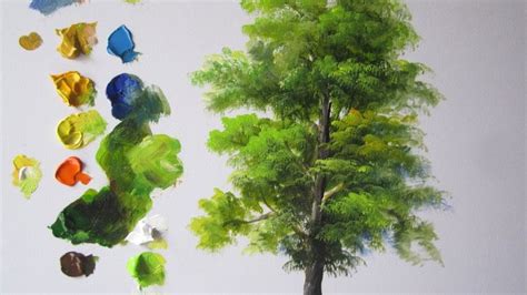 How To Paint A Tree In Acrylics Lesson 3 Acrylic Painting Trees