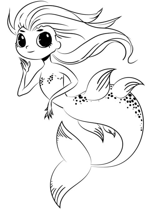 Cartoon Coloring Pages Mermaids For Kids