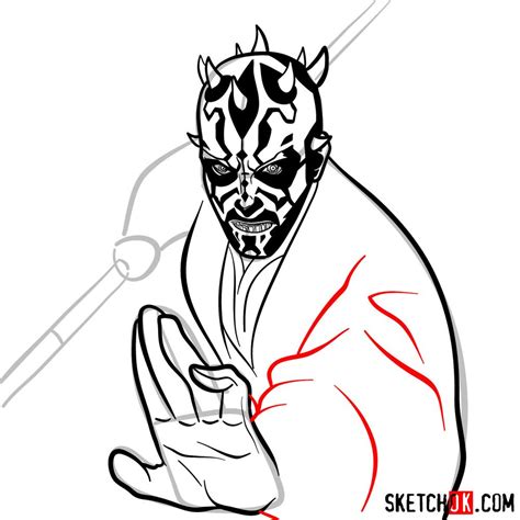 How To Draw Darth Maul Sketchok Easy Drawing Guides