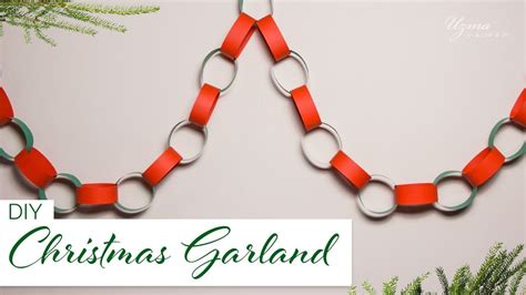 Diy Paper Chain Garland For Christmas Youtube