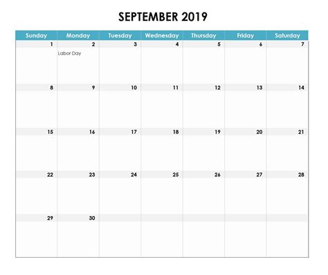20 Calendar 2019 Excel Free Download Printable Calendar Templates ️