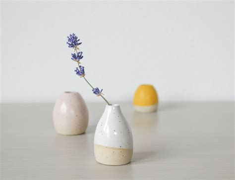Mini Ceramic Bud Vase Small Speckled Vase Handmade Modern Etsy Bud