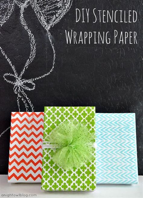Diy Stenciled Wrapping Paper With Martha Stewart Crafts Diy Wrapping