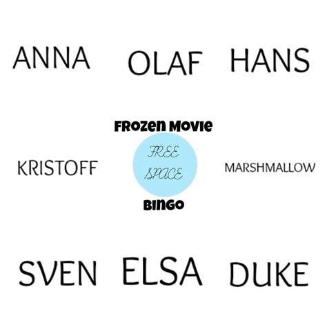 Frozen DVD Free Frozen Movie Bingo Game Printable! - Clever Pink Pirate | Frozen movie, Frozen ...