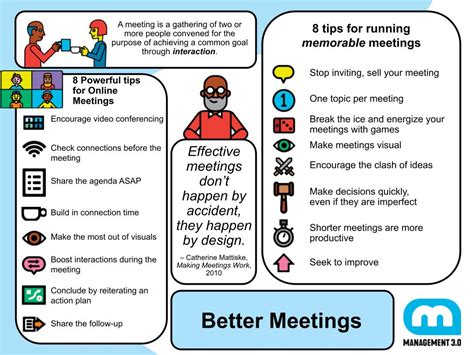 8 Tips For Running Better Meetings Management 3 0 Leadership Training
