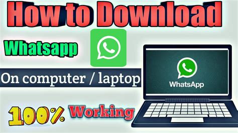 How To Download Whatsapp Computerlaptop Youtube