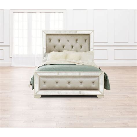 Angelina Queen Upholstered Bed Metallic Value City Furniture And Mattresses