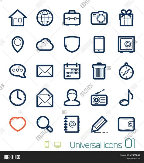 Universal Icons Set Vector And Photo Free Trial Bigstock