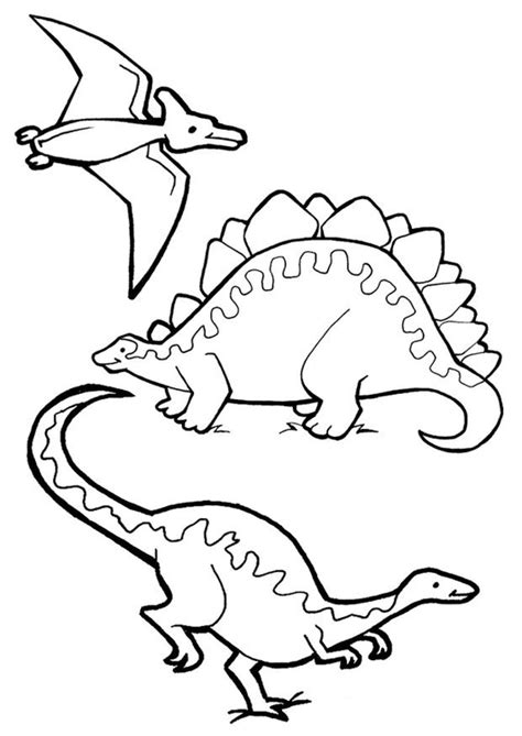 Een procompsognathus en het landschap. Kleurplaat dinosaurussen - Afb 7081.