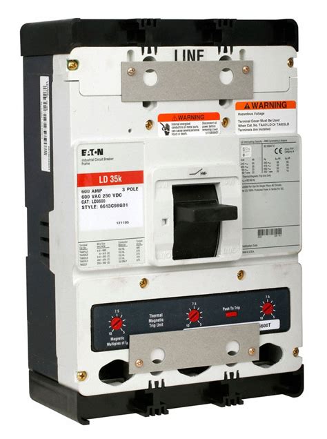 Eaton Molded Case Circuit Breaker 600 A Amps 65ka At 240v Ac Fixed