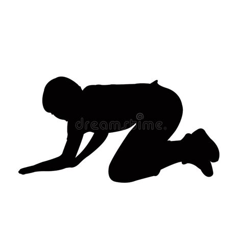 A Child Lying Down Body Silhouette Vector Stock Vector Illustration