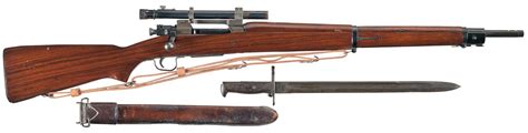 Springfield M1903a4 Bolt Action Sniper Rifle With Bayonet And Sling