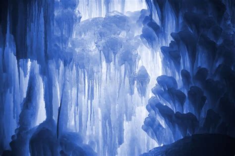 Huge Ice Icicles Large Blocks Of Ice Frozen Water Blue Ice Background