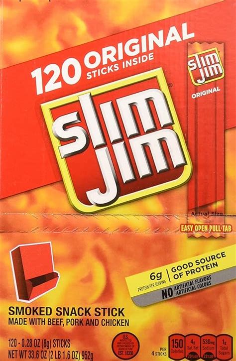 Slim Jim Original 1 Pack 120 028 Oz Each Grocery