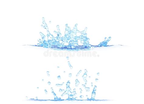 3d Illustration Of 2 Side Views Of Cool Water Splash Mockup Isolated