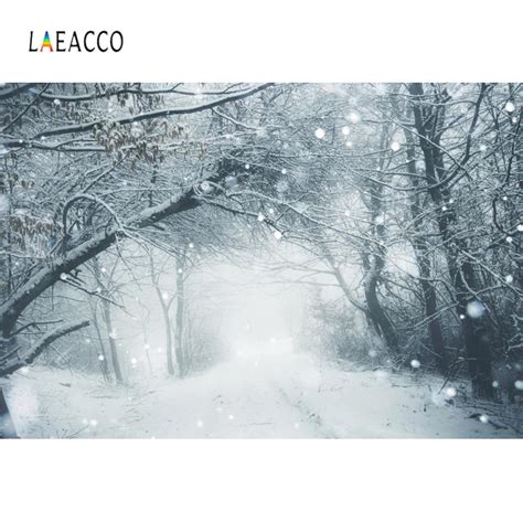 Laeacco Snow Forest Trees Winter Landscape Portrait Baby Doll