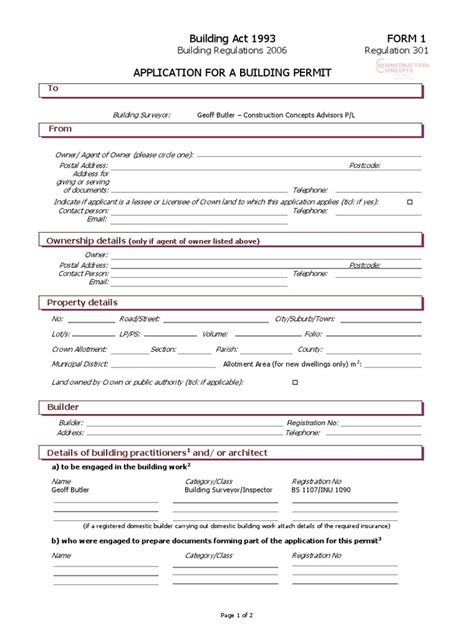 Form 1 Application Pdf Address Geography Government Information