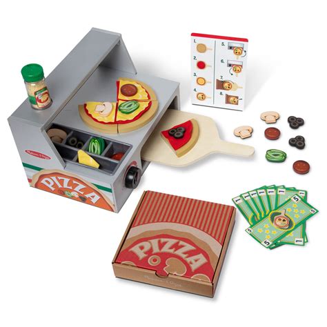 Buy Melissa And Doug Top And Bake Wooden Pizza Counter Play Set 41 Pcs